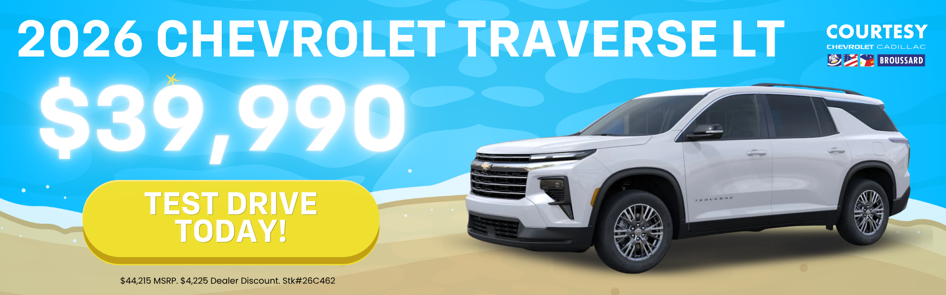 2026 Chev Traverse LT